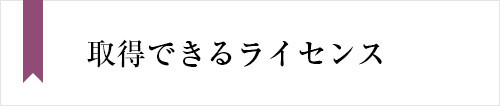 取得できるライセンス